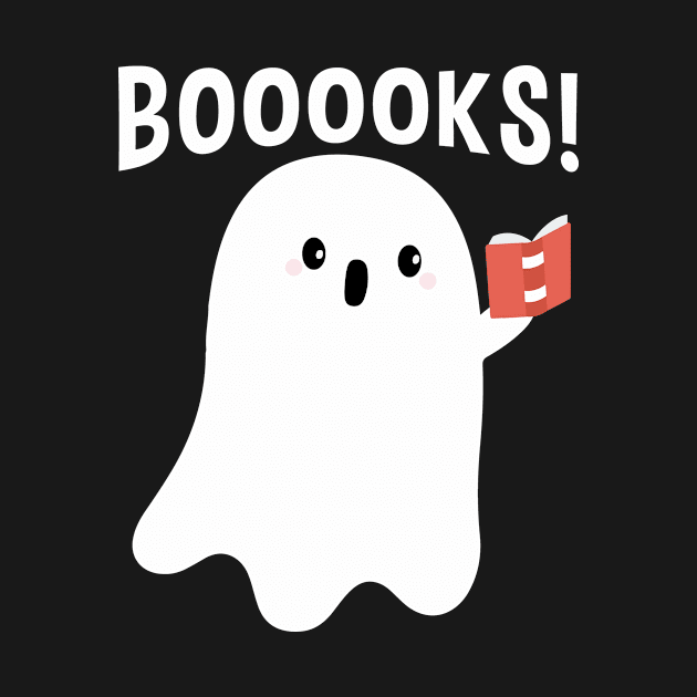 Halloween Ghost Reading Books Gift For Books Lover by followthesoul