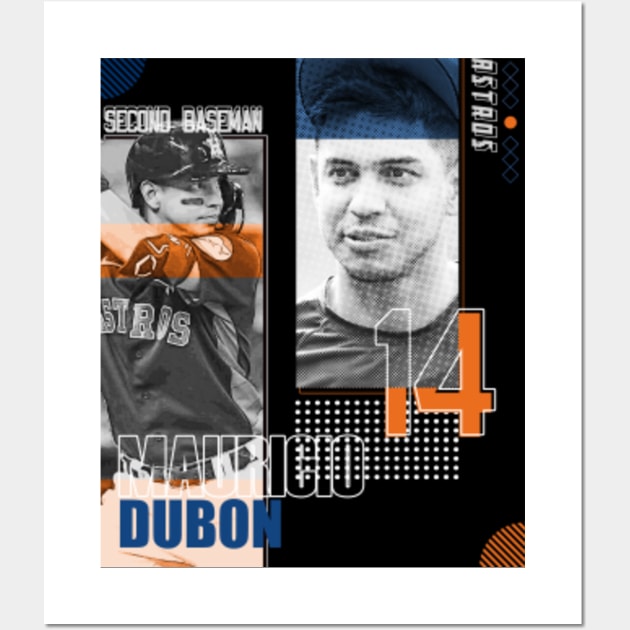 Mauricio Dubon baseball Paper Poster Astros 4 - Mauricio Dubon