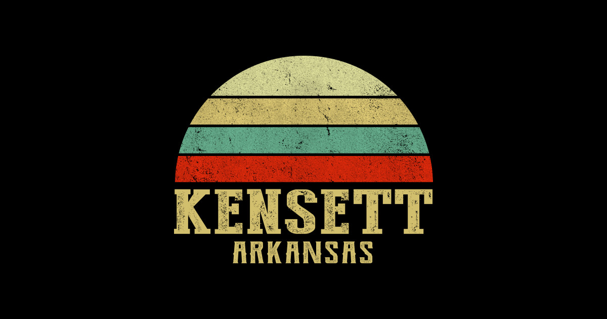 Kensett Arkansas Vintage Retro Sunset Kensett Arkansas Sticker