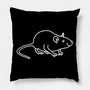 Minimal Ghost Rat Pillow