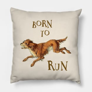 Dog Illustration with Text Pillow