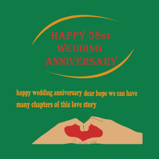 happy 58st wedding anniversary T-Shirt