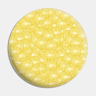 All Over Yellow Lemon Citrus Slice Pattern Pin