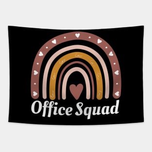 Office Squad Boho Rainbow Administrative Assistants School Tapestry