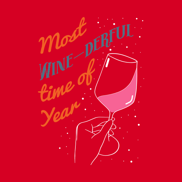 It's The Most Winederful Time of Year Vintage Christmas Wine Lover by The Lily and The Lark