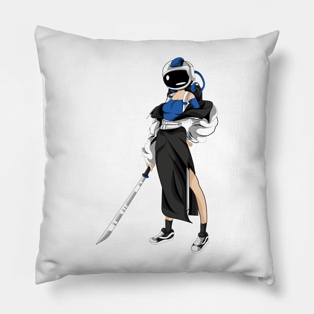 Astronaut katana Girl Pillow by Misfit04