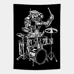 SEEMBO Robot Playing Drums Drummer Drumming Musician Band Tapestry