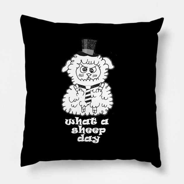 what a sheep day Pillow by loulousworld