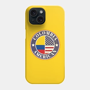 Proud Colombian-American Badge - Colombia Flag Phone Case