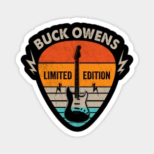 Vintage Buck Owens Name Guitar Pick Limited Edition Birthday Magnet