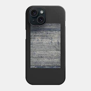 Grey concrete, vintage wood pattern Phone Case