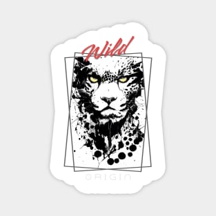 Cheetah Wild Nature Free Spirit Art Brush Painting Magnet