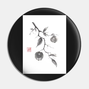 Fruits of the fall sumi-e painting Pin