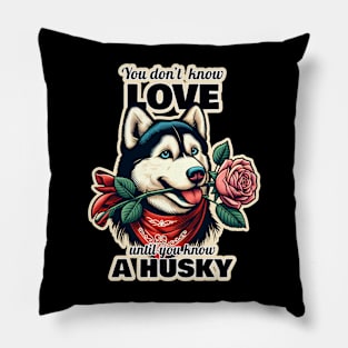 Husky Valentine's day Pillow