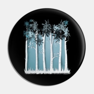 Birch Tree Forest 1 Pin