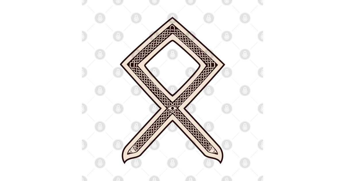 Othala, Odin's Rune (Wodan) - Bone and Burnt Wood - Viking / Norse ...