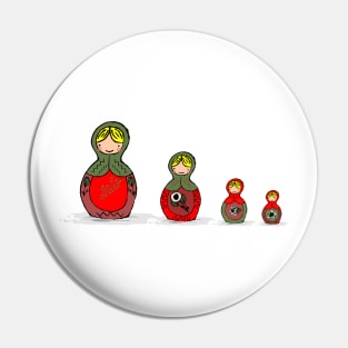 Russian dolls Pin