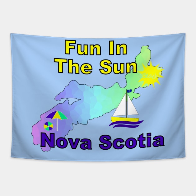 NOVA Scotia Canada Fun Tapestry by SartorisArt1