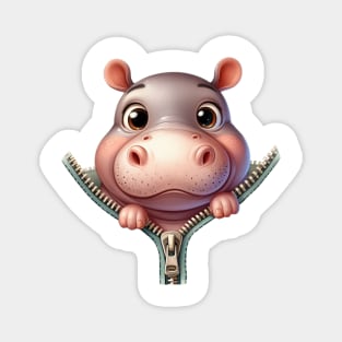 Cute Hippo Magnet