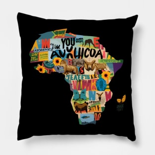 African Map Pillow