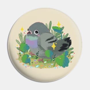 Cute Pigeon illustration Pin