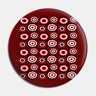 Red Flower Pattern Pin