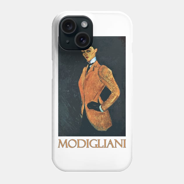 Woman in a Yellow Jacket (aka The Amazon) by Amedeo Modigliani Phone Case by Naves