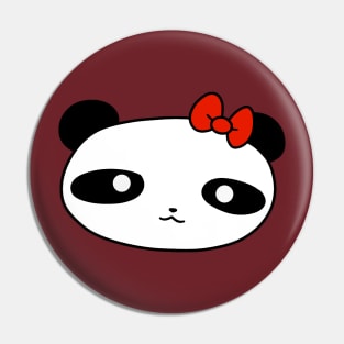 Bow Panda Face Pin