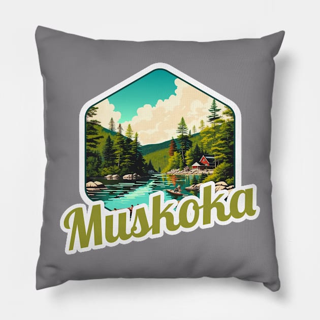 Muskoka, Canada Pillow by PocketRoom