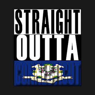 Straight Outta Connecticut Flag T-Shirt