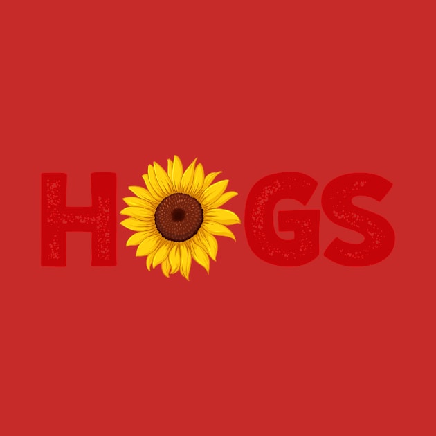 Hogs with Sun Flower Design by Arkansas Shop