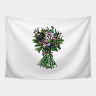 Hand-tied flower Bouquet Tapestry