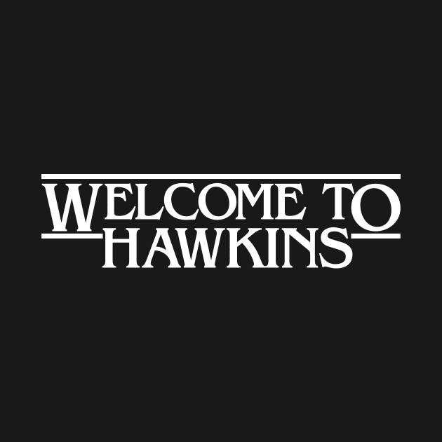 Welcome To Hawkins - White by Kevinokev