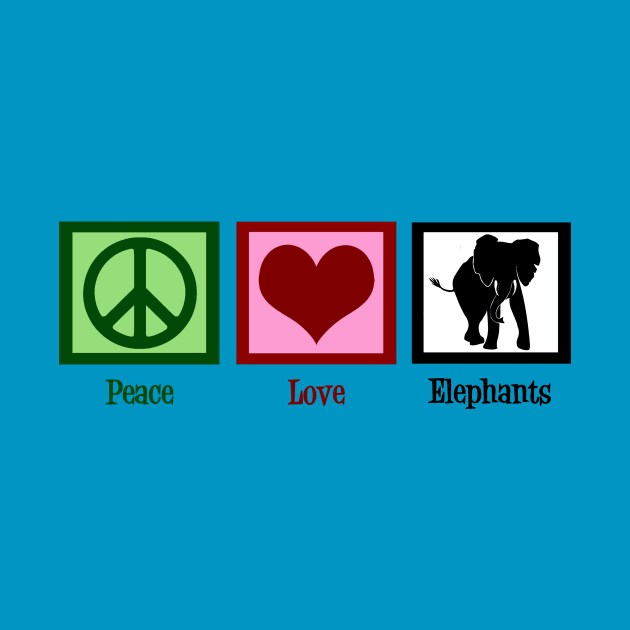 Peace Love Elephants by epiclovedesigns