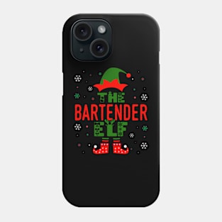 Family Christmas Matching Squad Outfit Elf Funny Bartender Phone Case