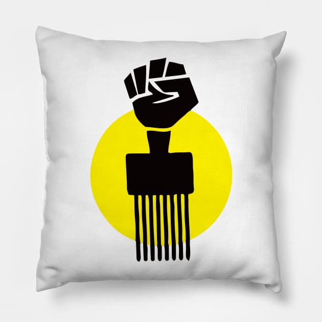 Black Hair | Afro Pick . African American Afrocentric Shirts, Hoodies, and gifts Pillow by UrbanLifeApparel