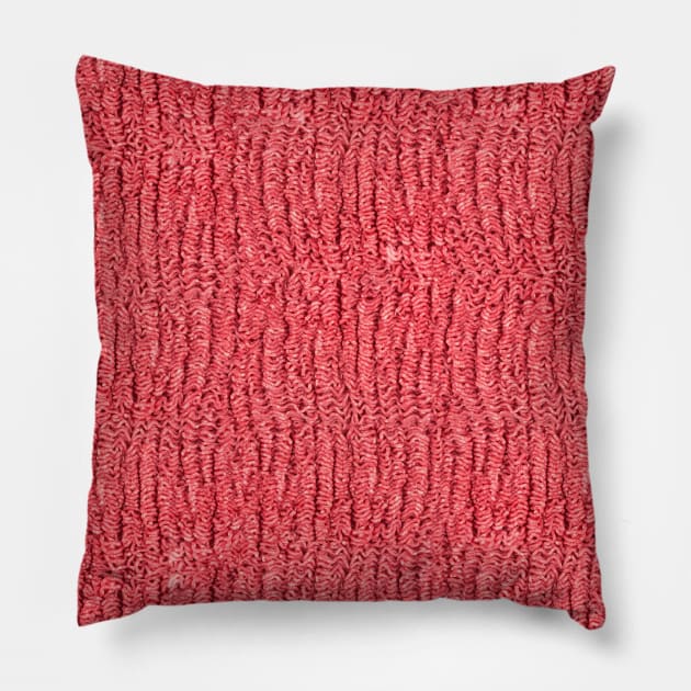 Raw Ground Beef Pillow by Roufxis