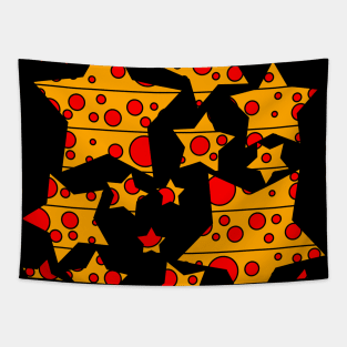 Modern Polka Dots - Pepperoni Pizza Tapestry