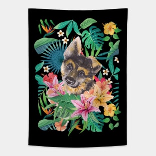 Tropical Tan German Shepherd Puppy 4 Tapestry