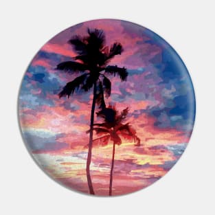 Sunset Palms Pin