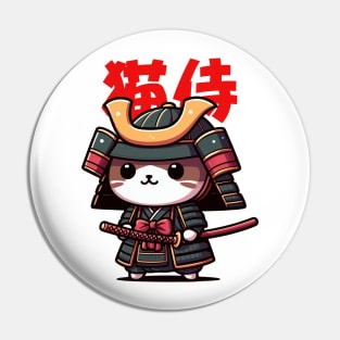 Neko Samurai Pin