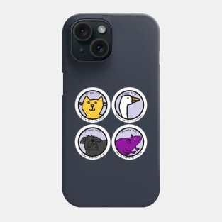 Funny Animals Space Crew Portraits Phone Case