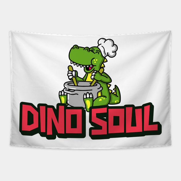 Dino Soul Cute Dino Tapestry by TV Dinners