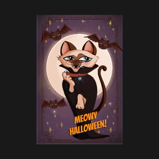 Meowy Halloween by ArtInPi