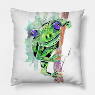 Big Green Frog Pillow