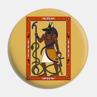 Anubis - Egyptian God - Coloured Pin