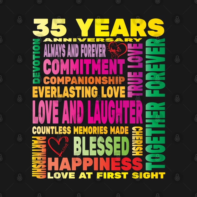 35 Years Anniversary of Love Happy Marriage Couple Lovers by Envision Styles