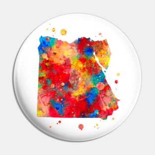 Egypt Map Watercolor Painting Pin