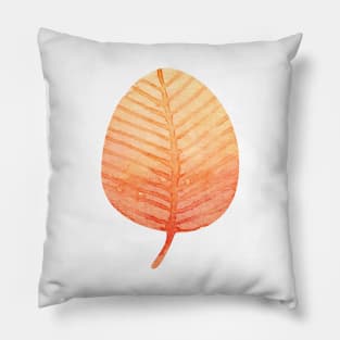 watercolor fall dry leaf Pillow