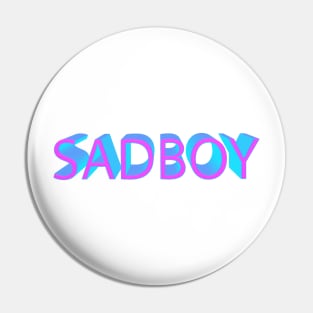 SAD BOY Vaporwave Pin